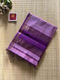 Malayi Lilac Light Purple Maheshwari Handwoven Saree