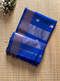 Royal Blue Lotus Maheshwari Handloom Saree