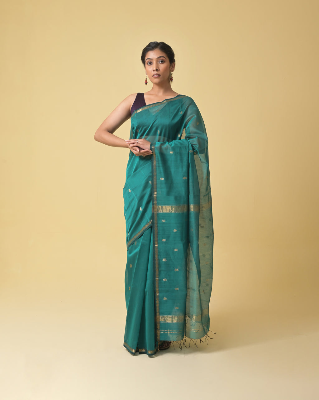 Teal Green Chameli Saree