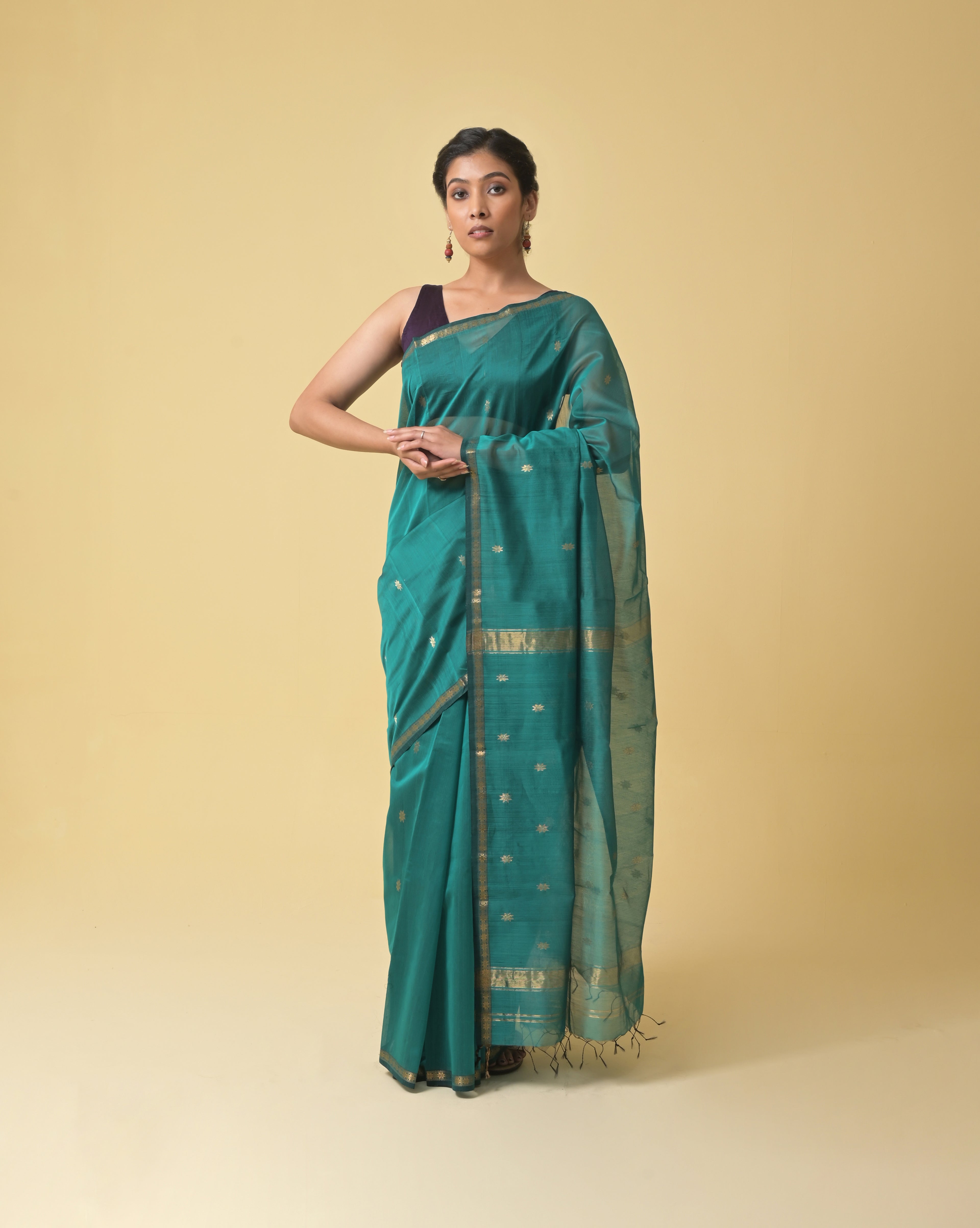Teal Green Chameli Saree