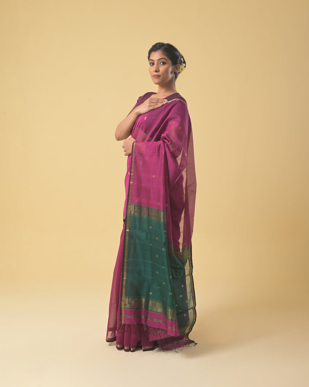 Pink/Green Chameli Saree