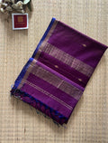 Kalyani Dual tone Purple Maheshwari Handloom Saree
