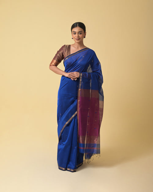 Blue Pink Chameli Saree