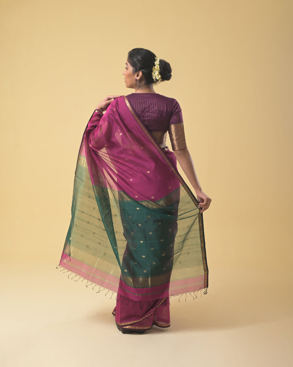 Pink/Green Chameli Saree