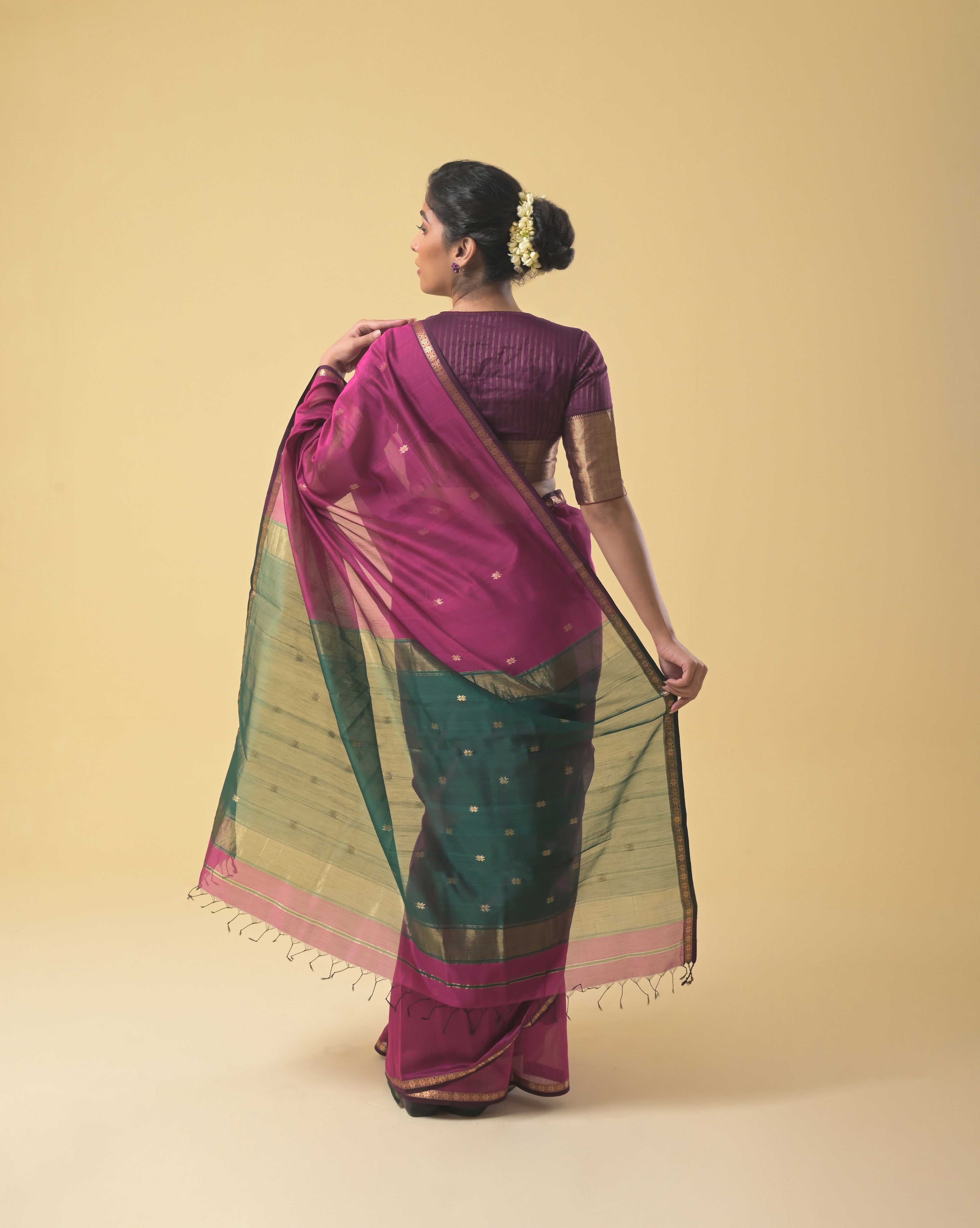 Pink/Green Chameli Saree