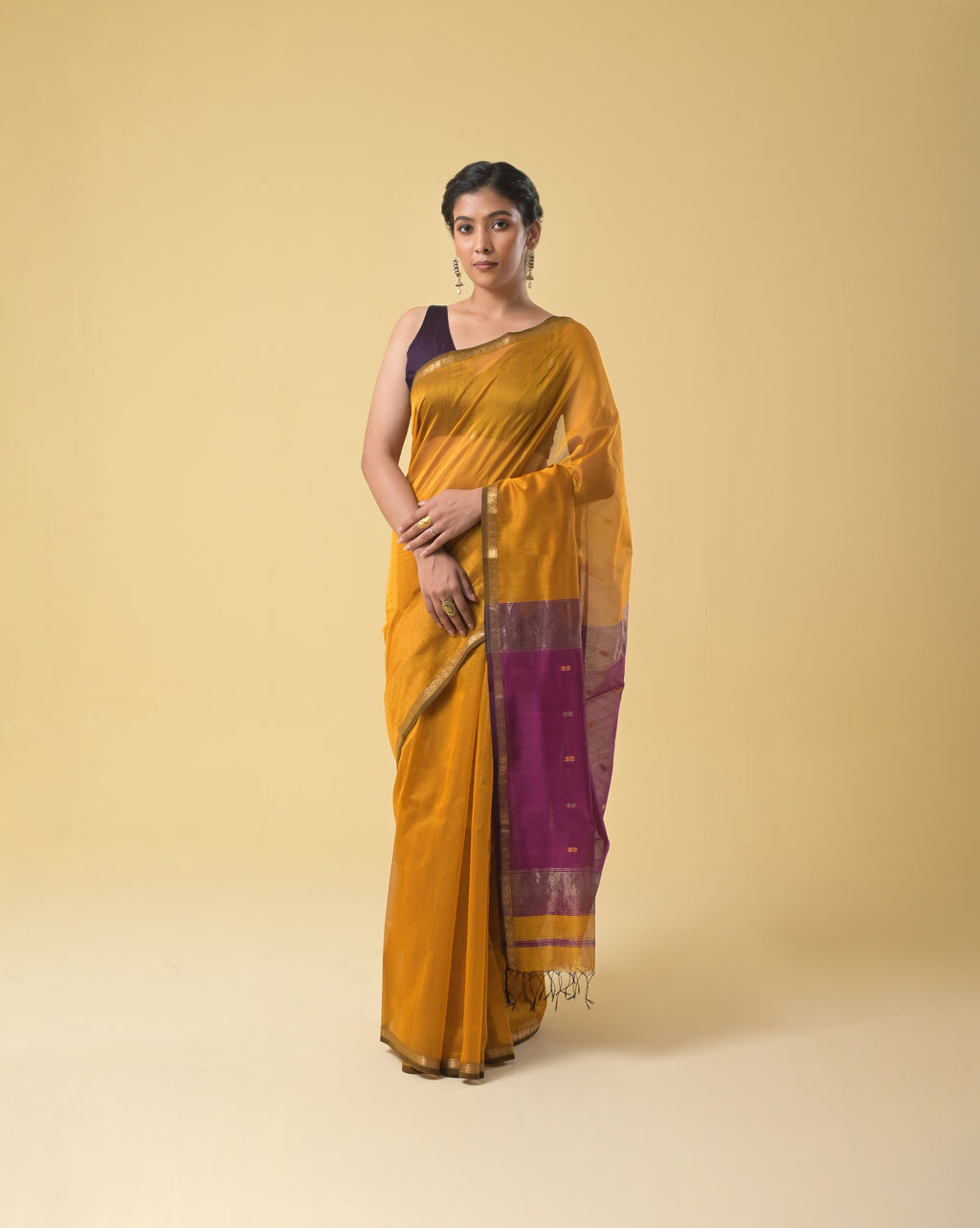 Musturd/Pink Chameli Saree