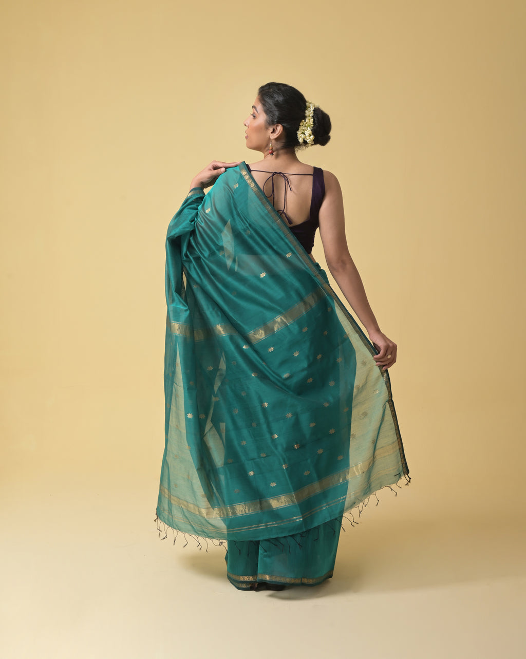 Teal Green Chameli Saree