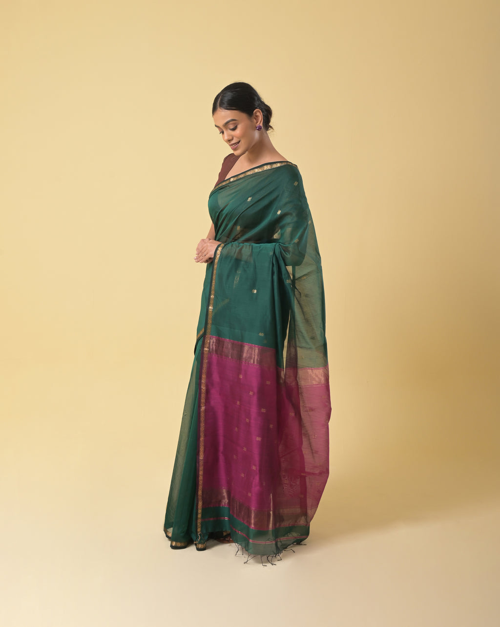 Chameli Green Saree