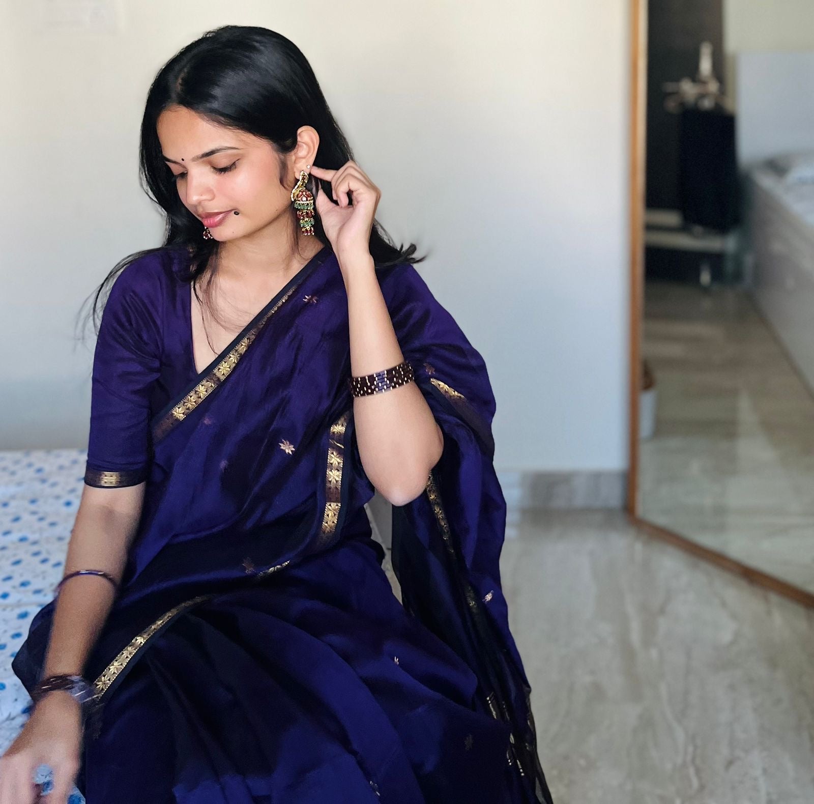 Harshini Reddy Maheshwari Handloom Saree