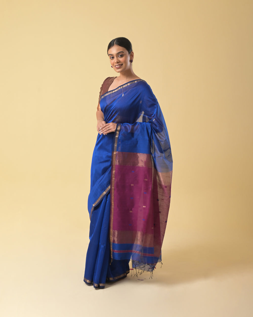 Blue Pink Chameli Saree