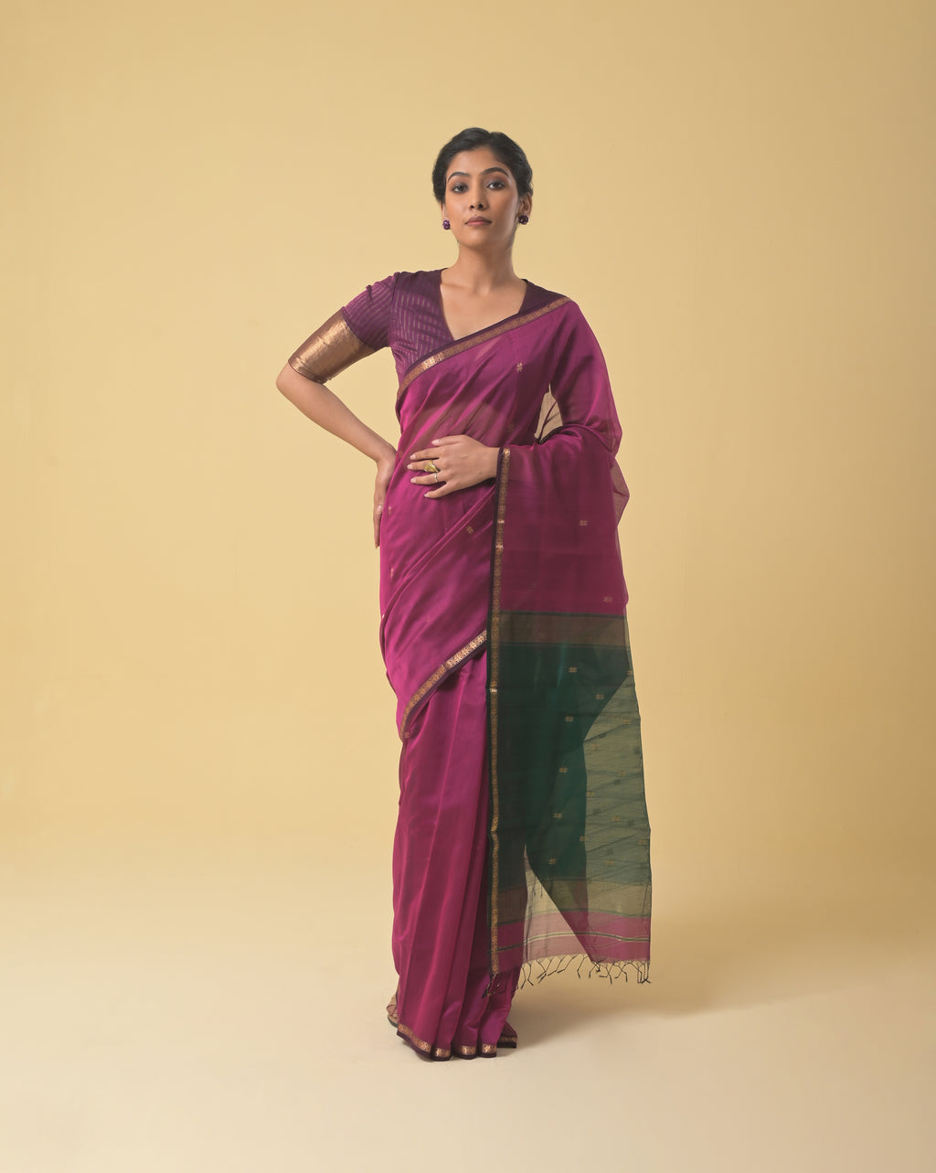 Pink/Green Chameli Saree