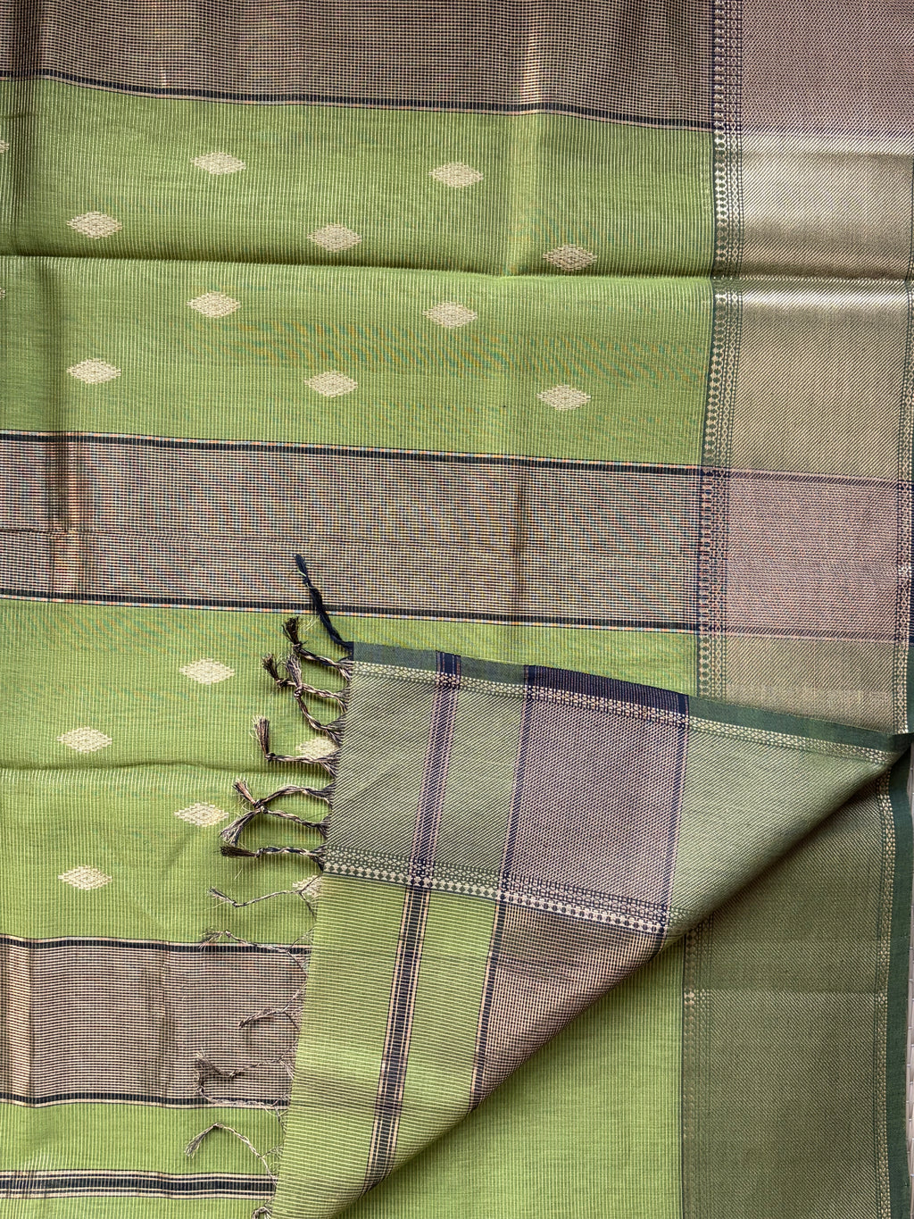 Emerald Green Tissue Silk Saree