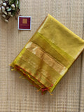 Mint Green Dual tone Shaded Maheshwari Handloom Silk Cotton Saree
