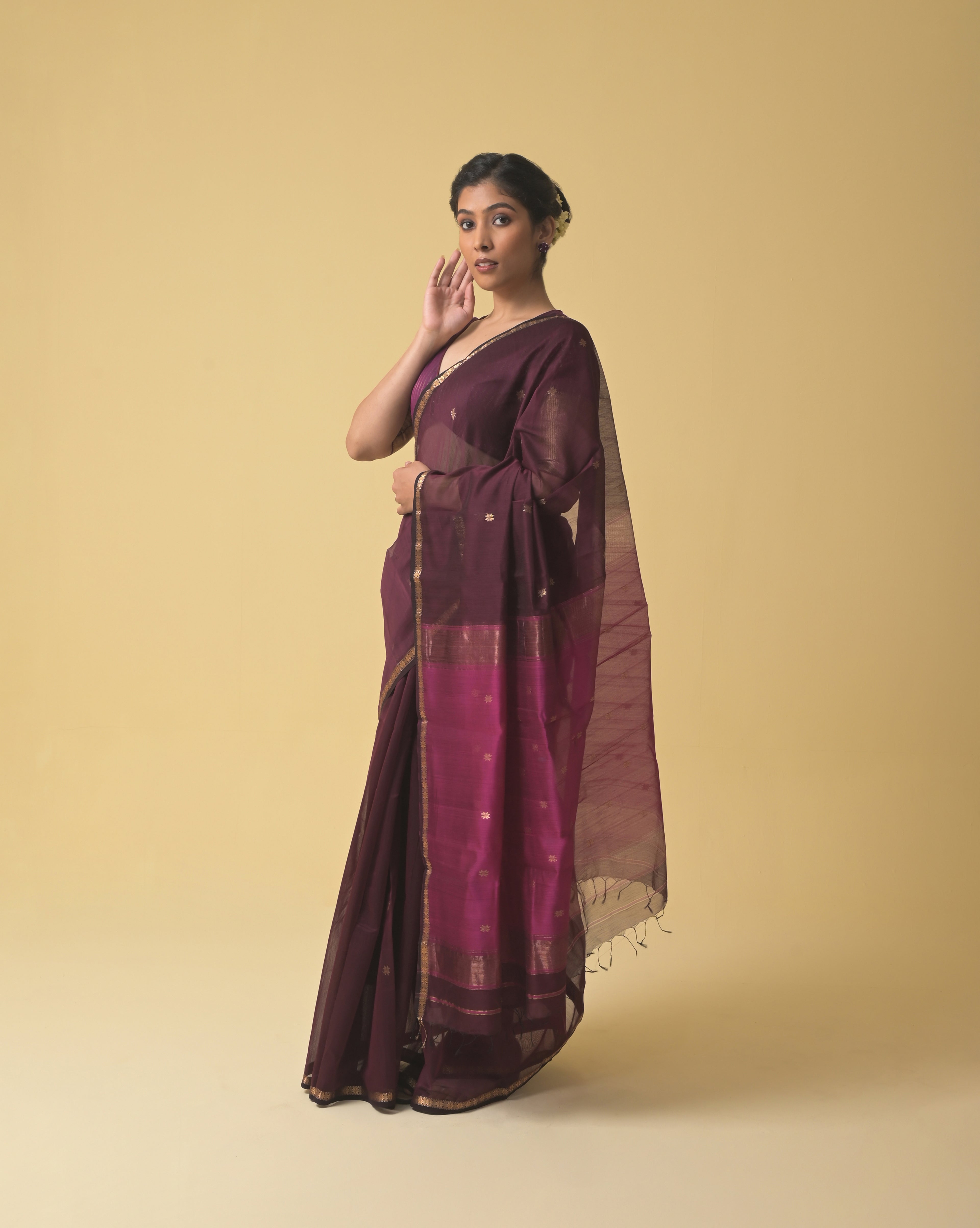 Purple/Pink Chameli Saree