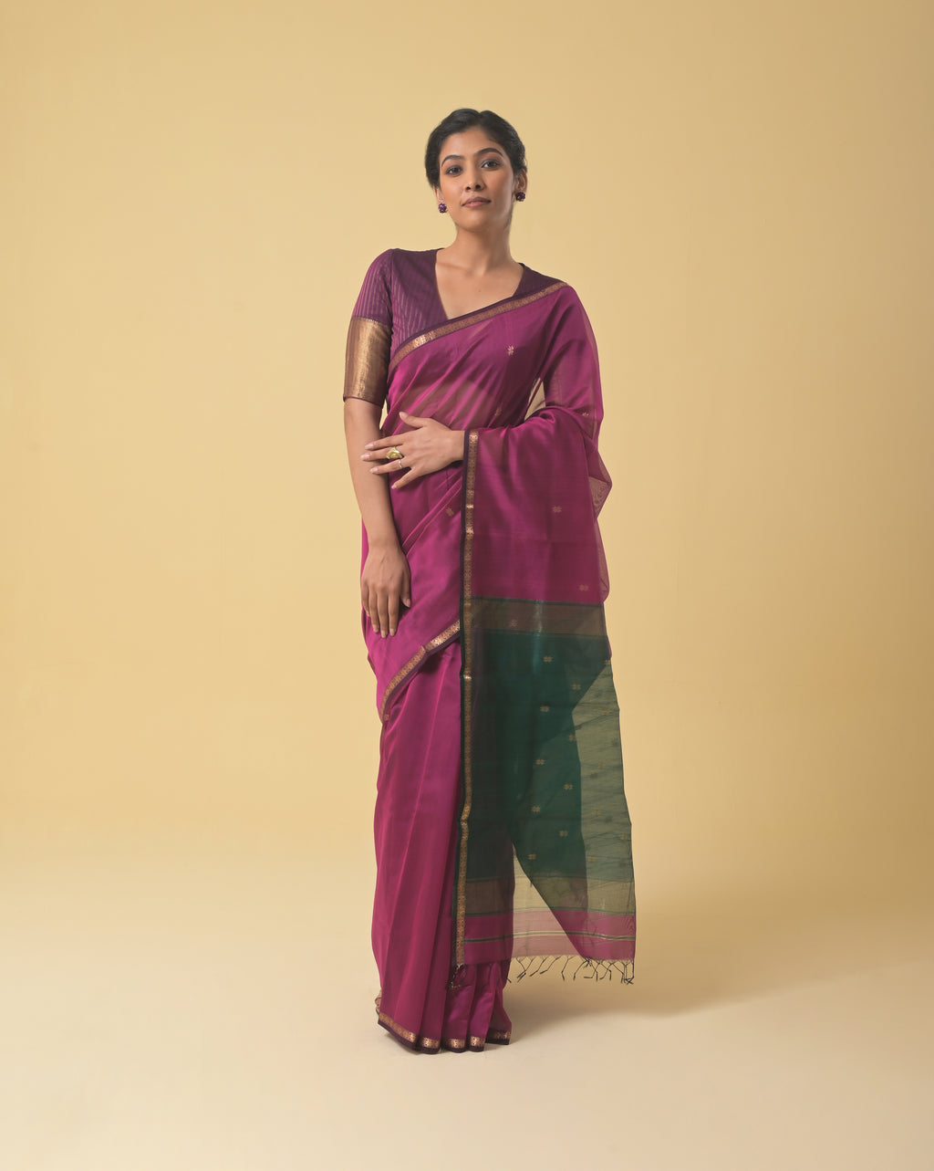 Pink/Green Chameli Saree