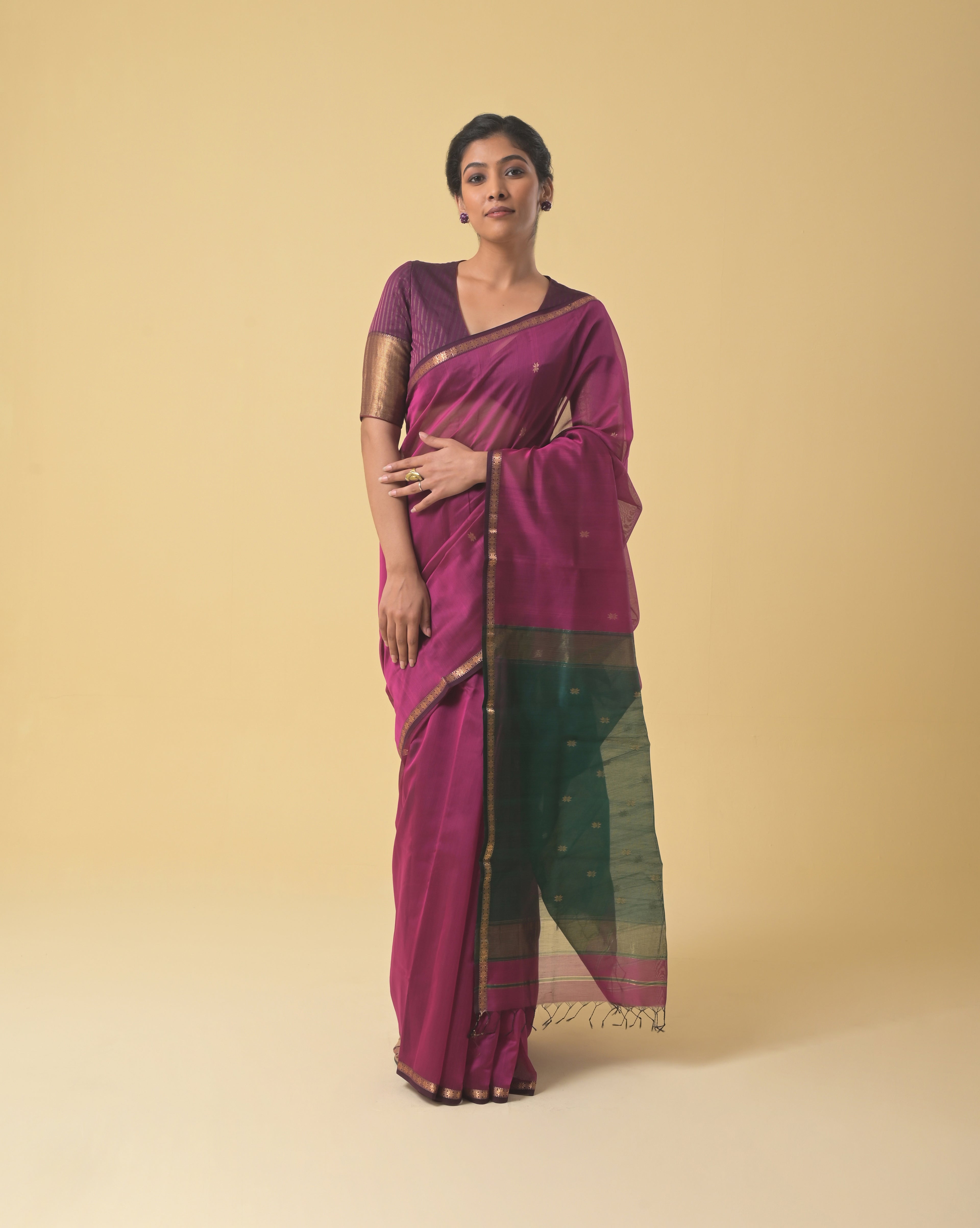 Pink/Green Chameli Saree