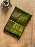 Mint Green Maheshwari silk and cotton Lotus Butta Saree