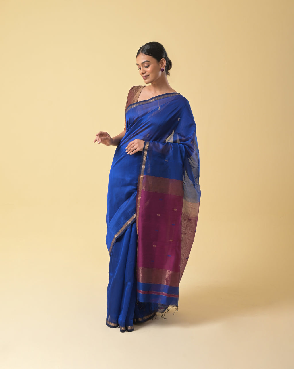 Blue Pink Chameli Saree