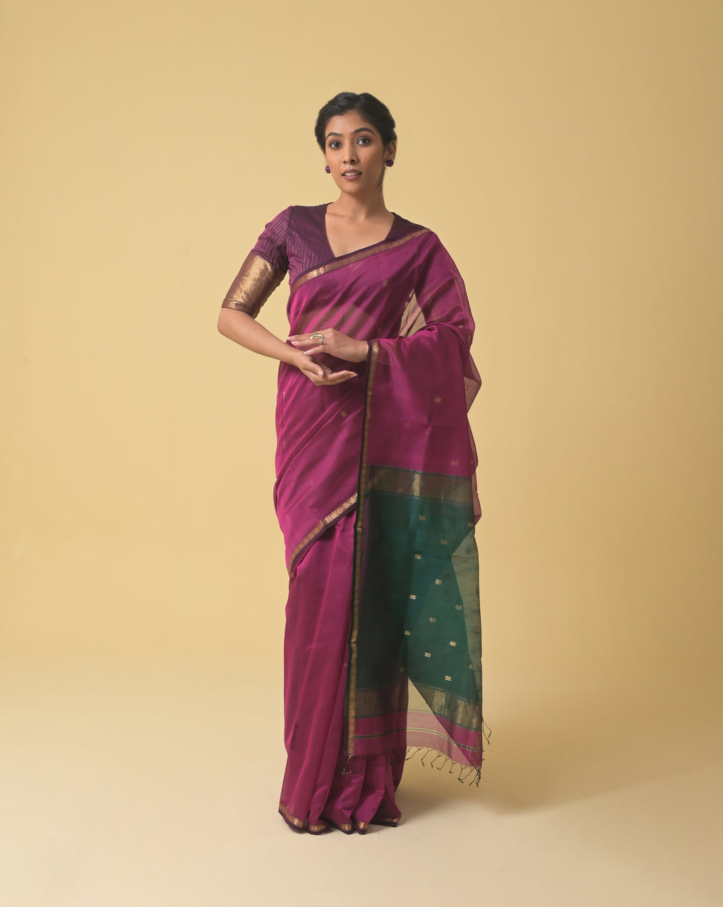 Pink/Green Chameli Saree