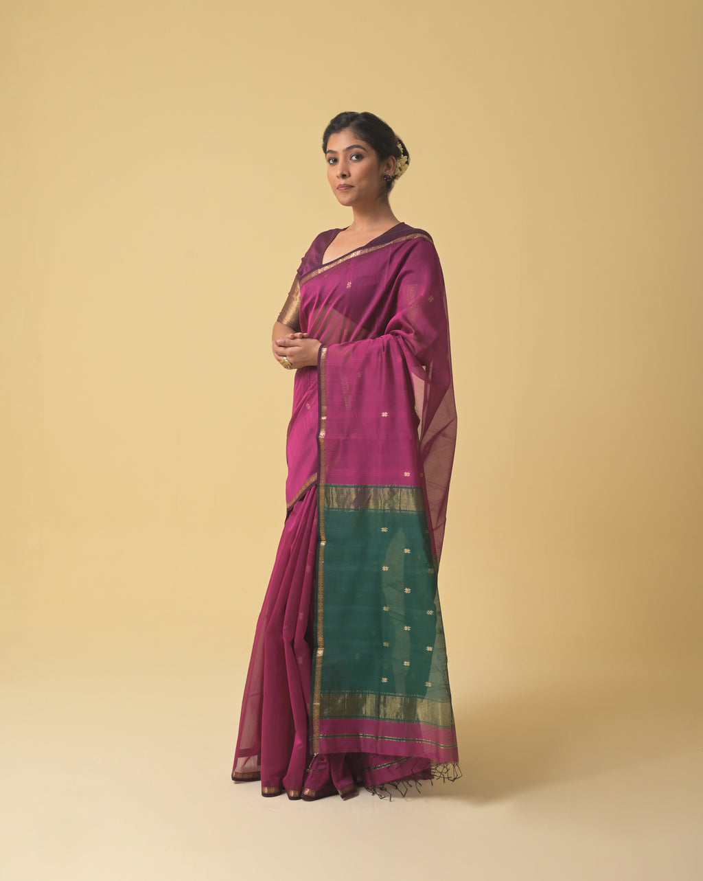 Pink/Green Chameli Saree