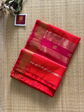 Kairi Buta Rust Pink Maheshwari Handloom Saree