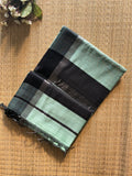 Leher Pista blue Maheshwari silk and cotton Saree