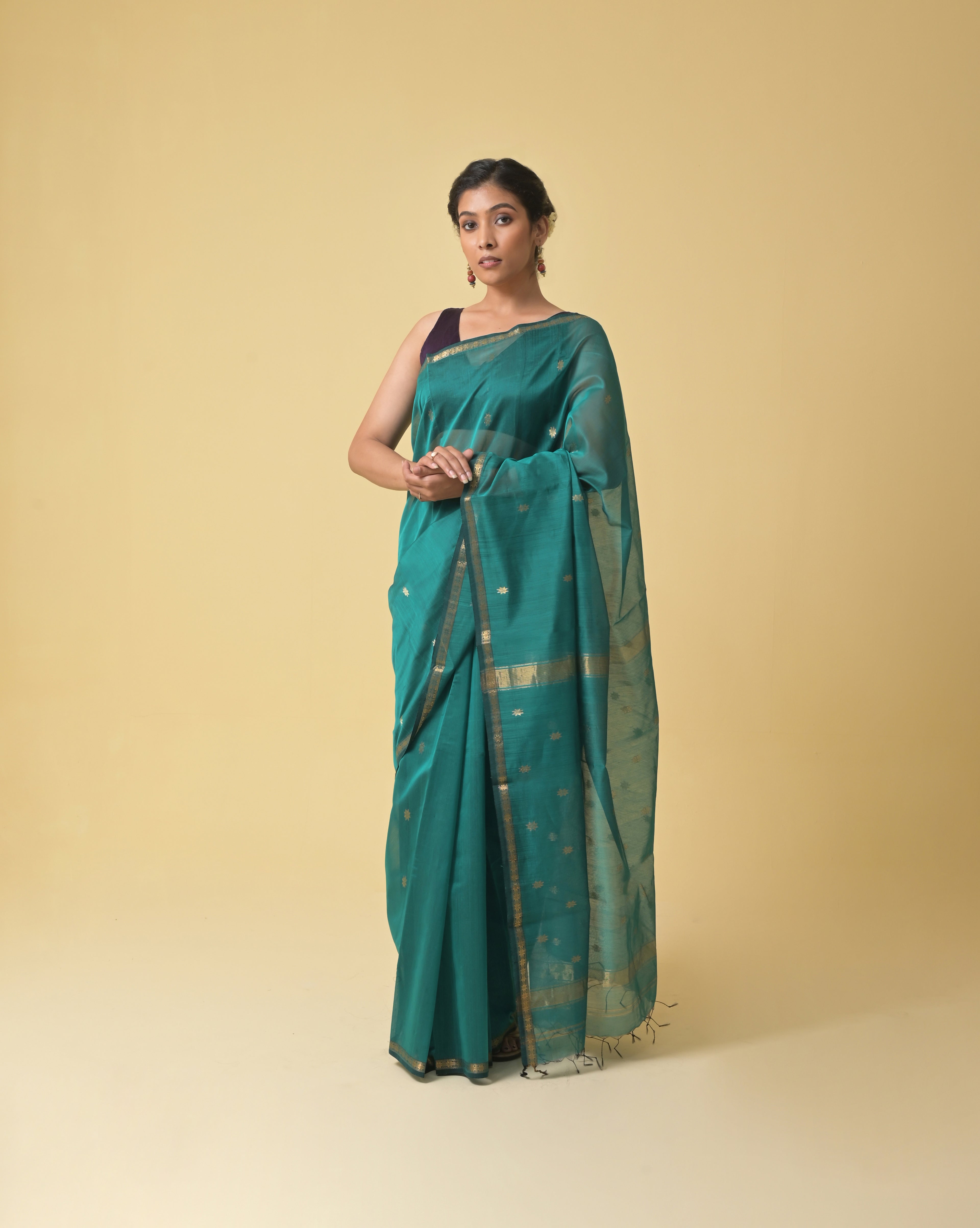 Teal Green Chameli Saree