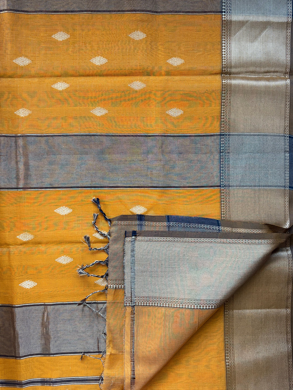 Yellow Tissue Silk Saree