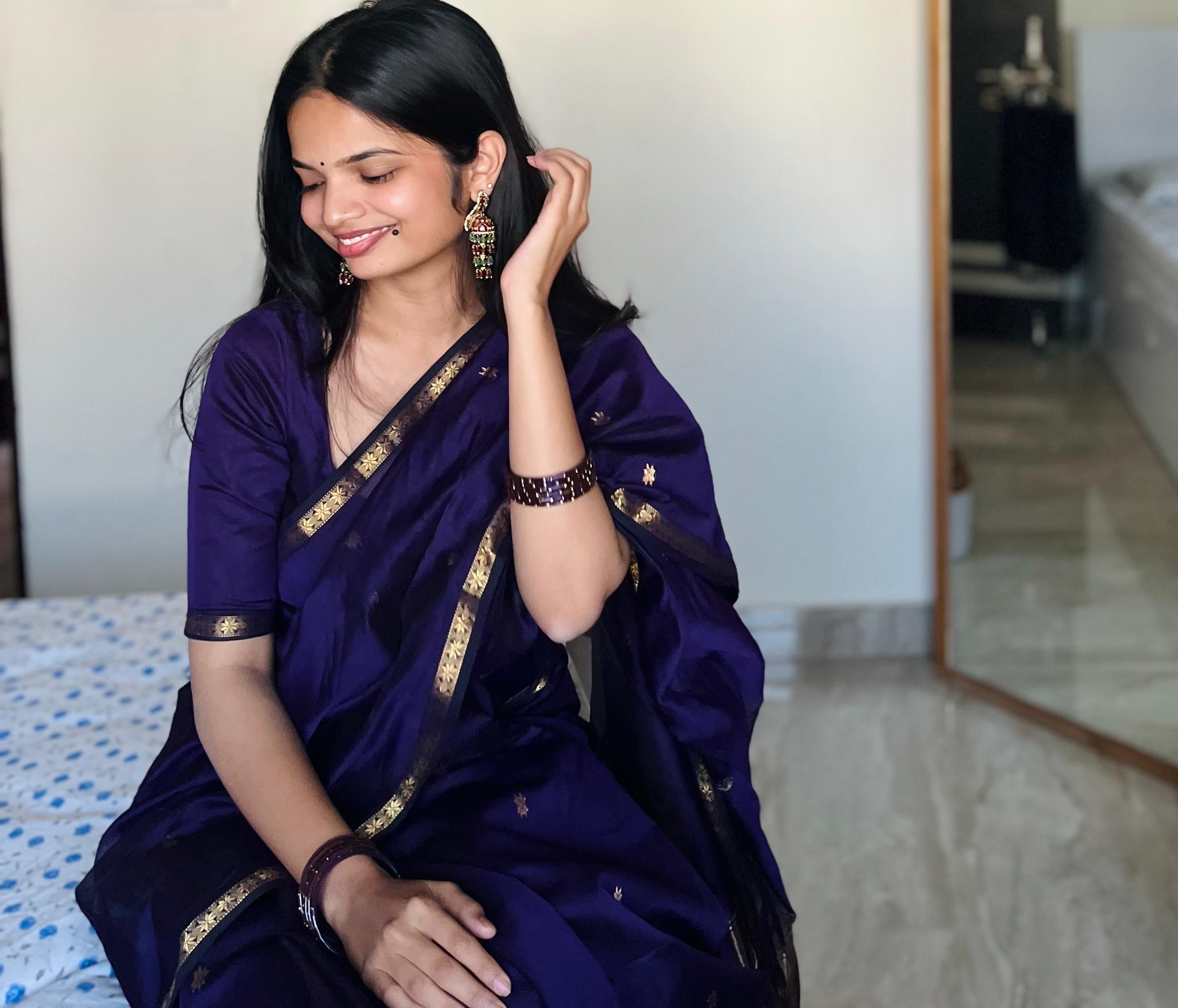 Harshini Reddy Maheshwari Handloom Saree