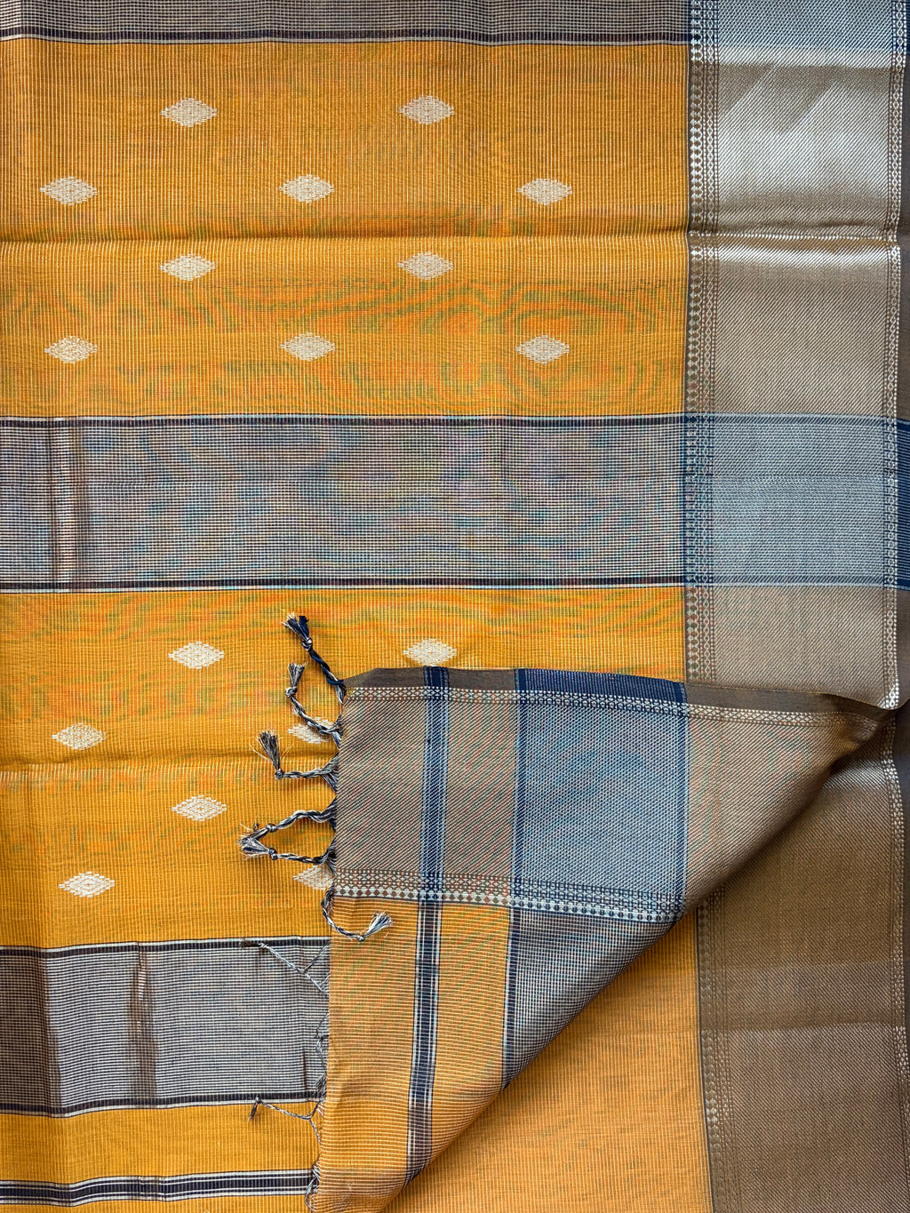 Yellow Tissue Silk Saree