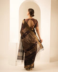 Lotus Brown Maheshwari Handloom Saree
