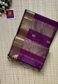 Morni Wine Maheshwari Handloom Silk Cotton Saree