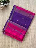 Chameli Fuchsia Pink Purple  Maheshwari Handloom Saree