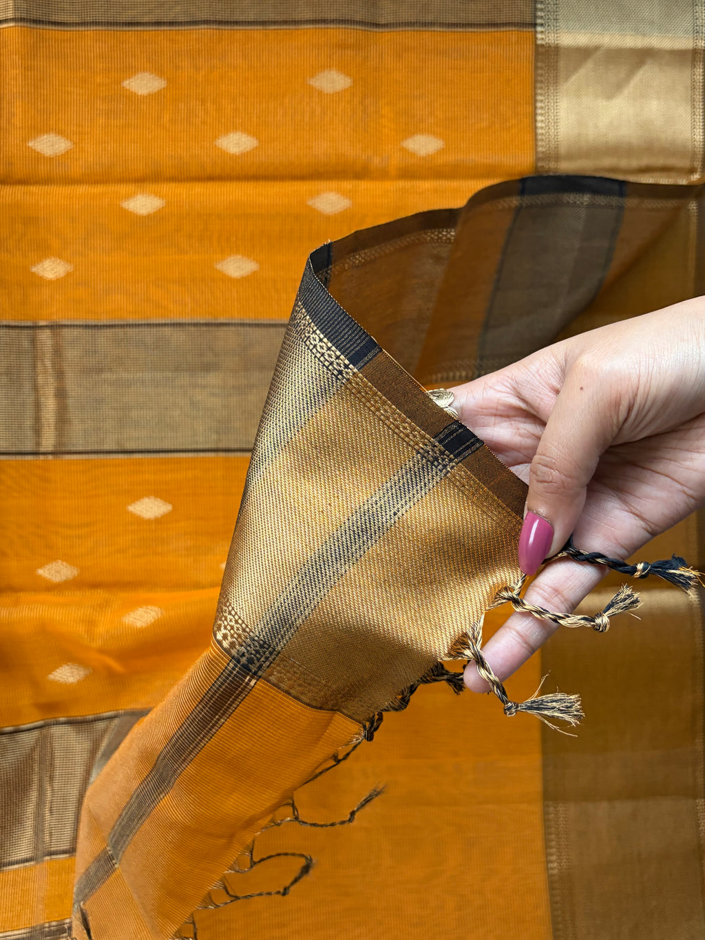 Yellow Tissue Silk Saree