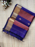 Meena Buti Violet Maheshwari Handloom Saree
